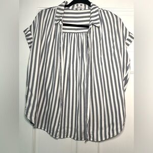 Madewell striped short sleeve button down size M